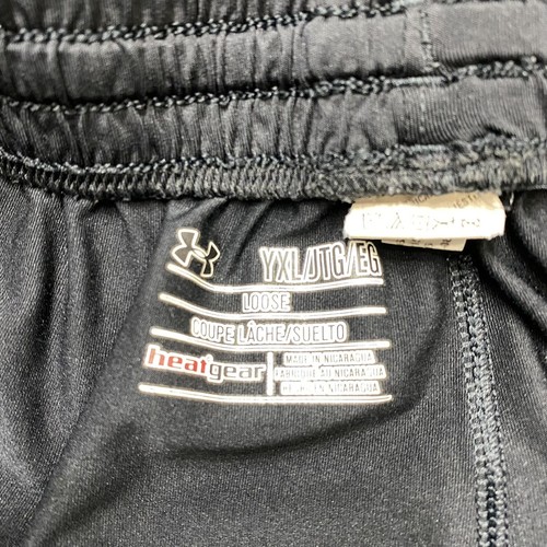 UNDER ARMOUR Heat Gear Stretch Waist Black Basketball Shorts Boy's Size XL - Picture 5 of 8