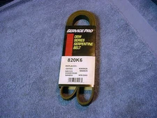 BELT Serpentine Drive SERVICE PRO 820K6 Grand CHEROKEE Commander Wrangler CJ7