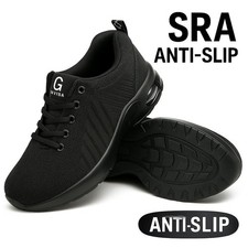 MENS WOMENS LIGHTWEIGHT STEEL TOE CAP SAFETY ABSORBING TRAINERS BOOT SHOES NEW .