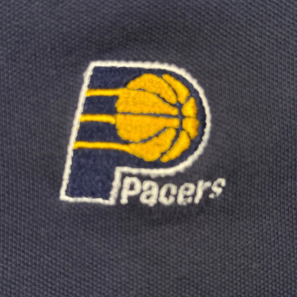 Camisa polo vintage Y2K Antigua para mujer azul marino Indiana Pacers manga L 3/4 Foto 2 de 4