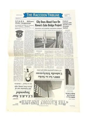 Resident Evil movie prop Apocalypse (2004) The Raccoon City Newspaper horror x1