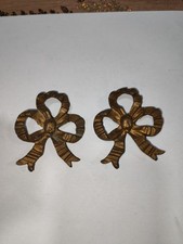 Lot De 2 Ancien NOEUD CACHE CLOU Piton en bronze Louis XVI