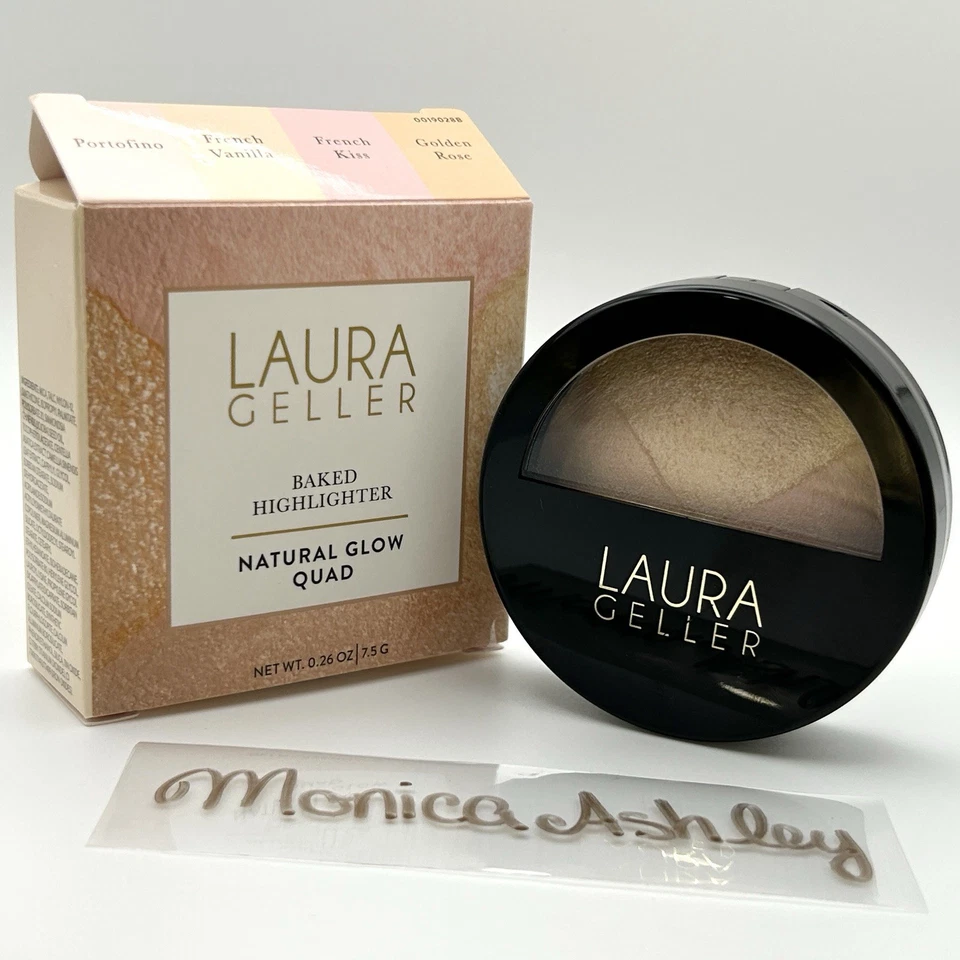 Laura Geller Baked Highlighter Natural Glow Quad French Vanilla Quad 0.26oz/7.5g - Image 3 of 4