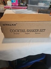 WPHUAW 24oz Cocktail Shaker Set With Shaker spoon Jigger & Booklet - Brand New