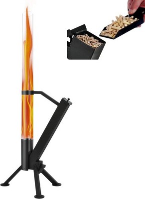Wood Pellet Fire Pits Outside   Portable Wood Pellet Heater   Painted Stainless