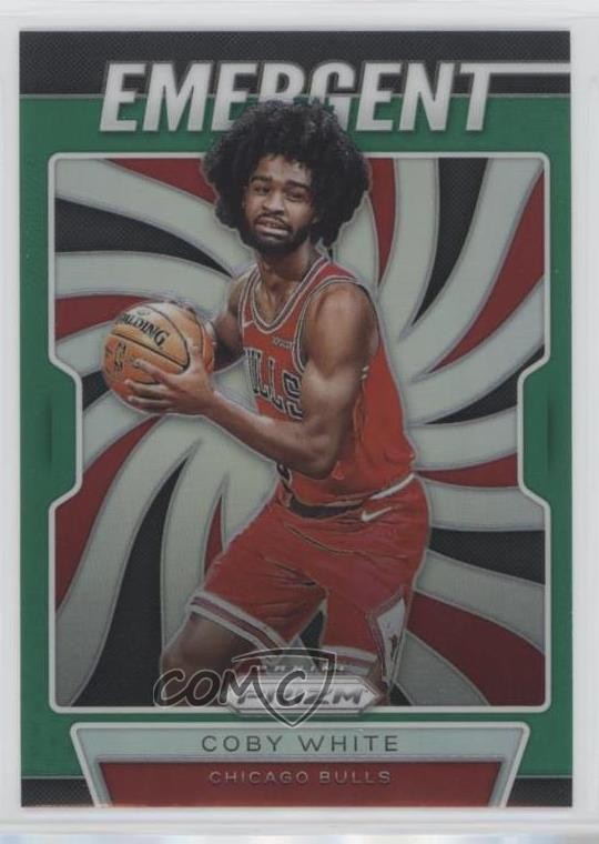 2019-20 Panini Prizm Emergent Green Prizm Coby White #1 0e3