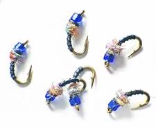 Guide Flies Reef Pal Blue Gunmetal Nymphs - Premium Trout Fly Fishing Flies