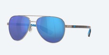 Costa Del Mar Brushed Gunmetal/Blue Mirror 580G Polarized 57mm Size L Sunglasses