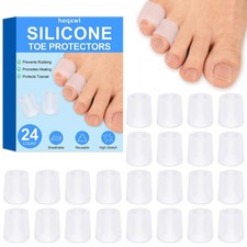 24 Pcs Silicone Toe Protectors, Open Pinky Toe Sleeves, Gel Toe Cushions Toe ...
