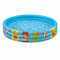 Planschbecken Summer Friends 100X23Cm Kinderpool Aufblasbar 3 Ring Happy People