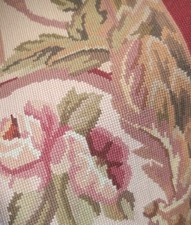 Vintage French Style Aubusson Rug Needlepoint...