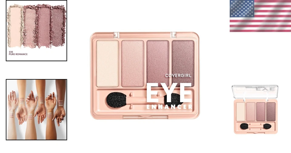 Matte, Pearly & Sparkly Eye Enhancers: 4 Shades with Silky Texture & Applicator - Image 2 of 4