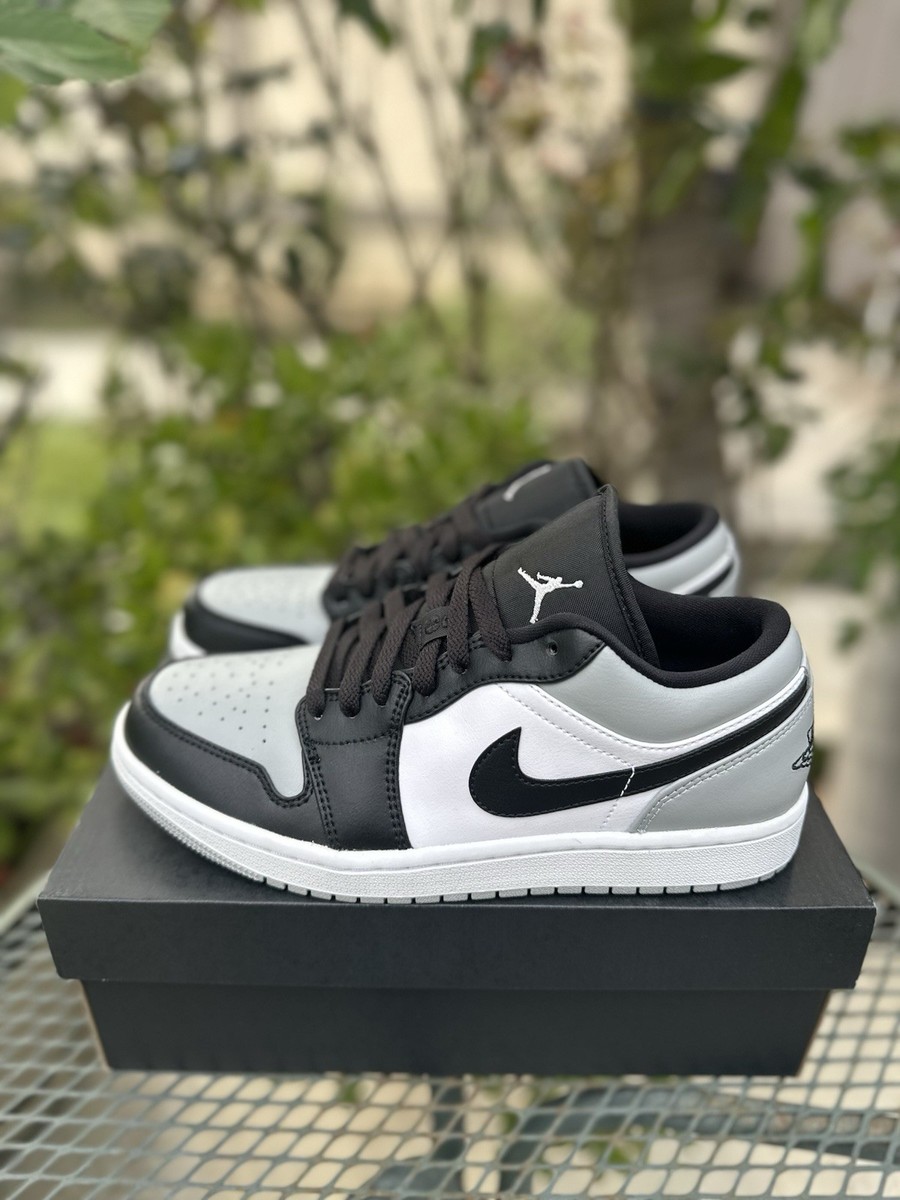 Nike Air Jordan 1 Low グレー/ブラック Nike Air Jordan 1 Low Shadow Toe Grey Black Retro Mens Sneakers
