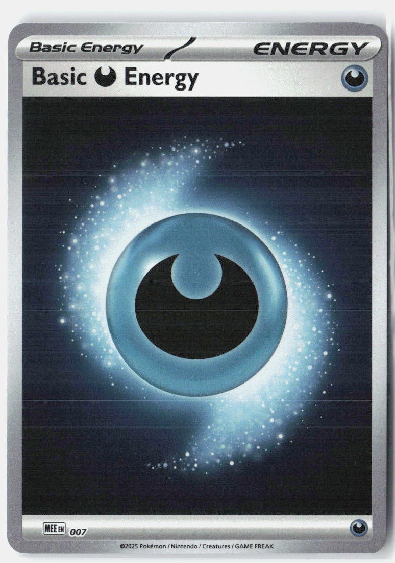 Basic Darkness Energy - 007 NM 7 Common Mega Evolution Energies Reverse Holo