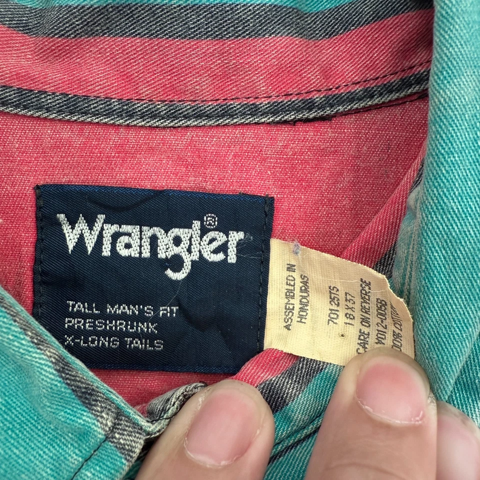 复古牧马人 Brushpopper 衬衫男式 18-37 2XL 牛仔 Rodeo Ranch 西部 — 第 3/4 张图片