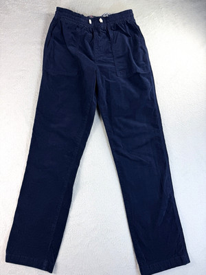 Vineyard Vines Navy Corduroy Pants Elastic Waist Pockets Boy Size L(14) Nautical