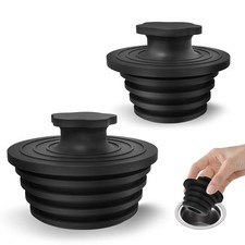 2 Pack Silicone Bathtub Drain Stopper Universal Shower Drain Cover Tub Stopper