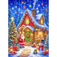 Santa Claus Christmas Diamond Art Kit for Adults 12 x 16 Inch