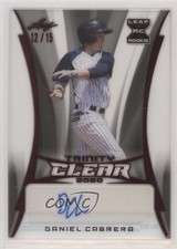 2020 Leaf Trinity Clear Auto Red 12/15 Daniel Cabrera #CA-DC2 Auto 0b5