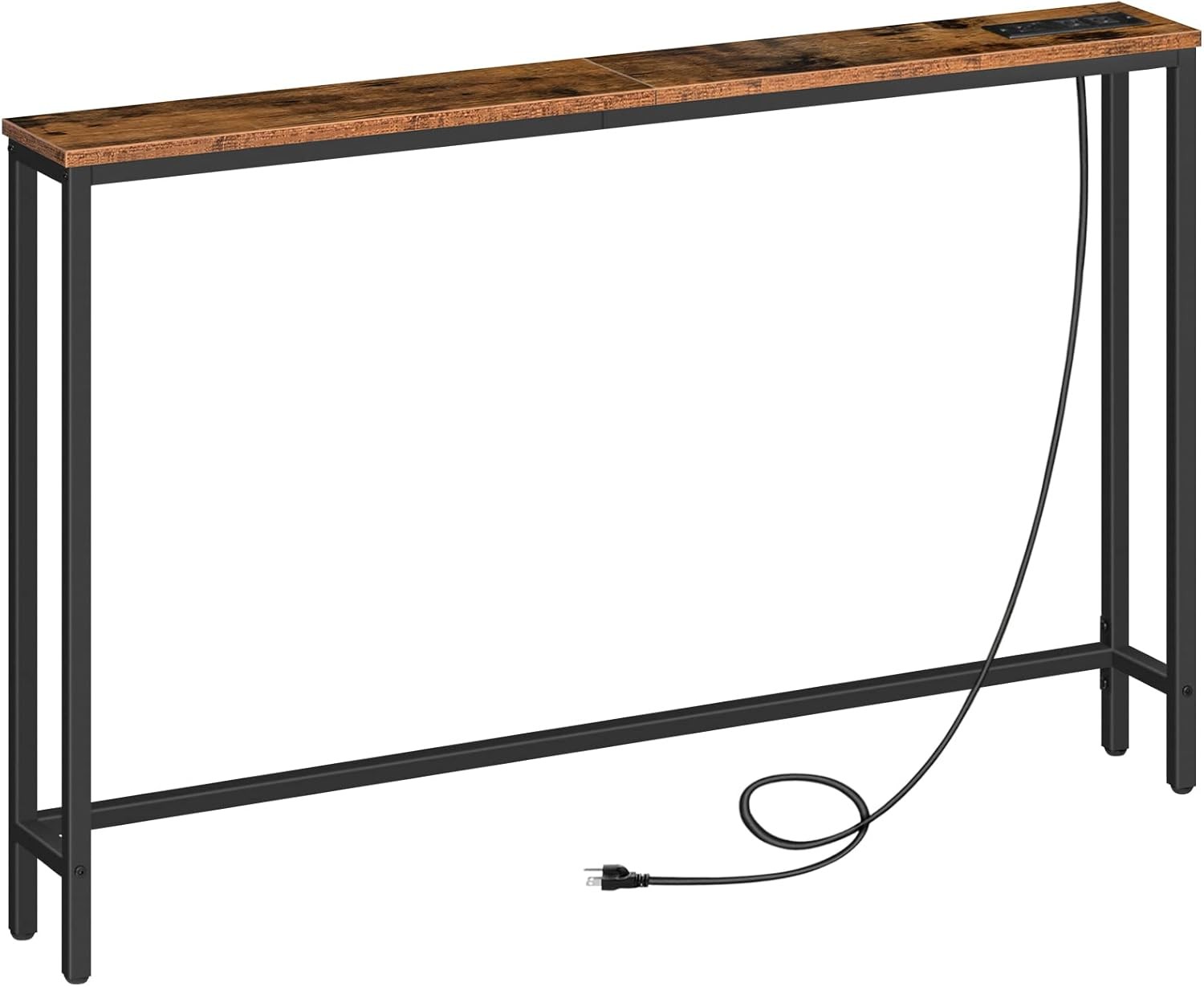 HOOBRO Console Table with Power Outlets and USB Ports Entryway Table Sofa Table