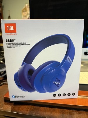 JBL E55BT HARMAN Wireless Headphones - Blue- Bluetooth- BRAND NEW- SEALED