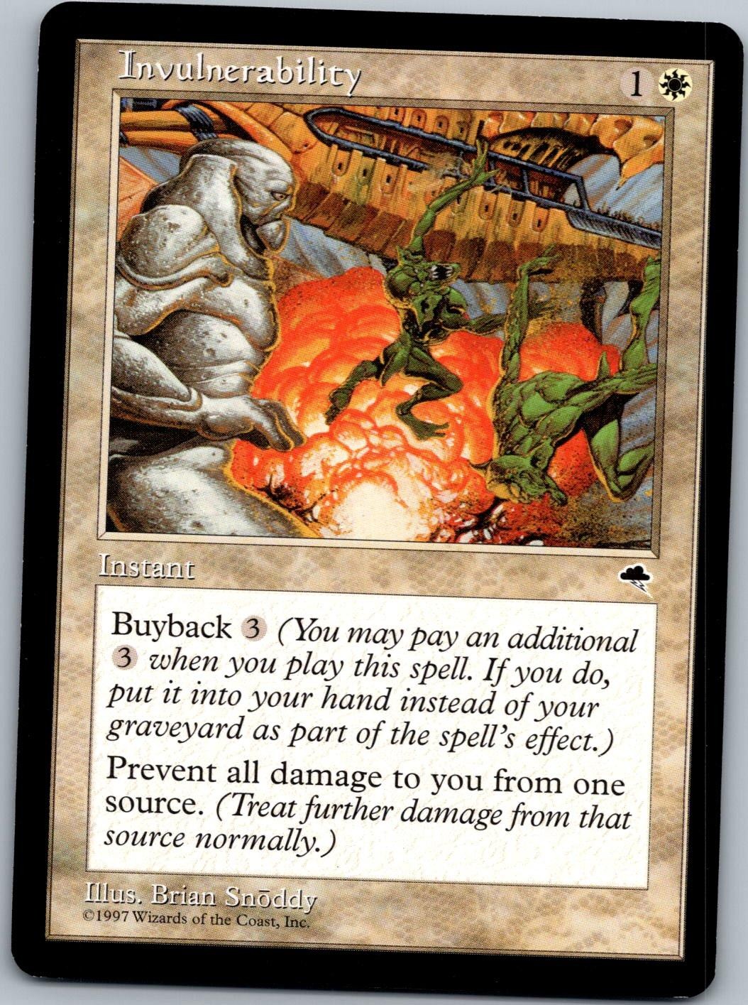 Invulnerability 25 Uncommon Tempest Magic: The Gathering Lightly Played