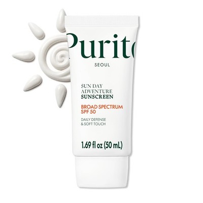 PURITO Korean Sunscreen SPF 50 | Lightest Texture, No White Cast, Broad Spect...