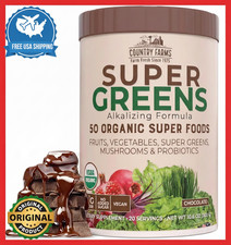 Country Farms Super Greens Flavor, 50 Organic Super Foods, USDA Organic Drink...