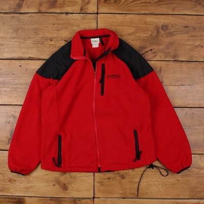 Vintage L.L.Bean Outdoorjacke L 90er Fleece rot