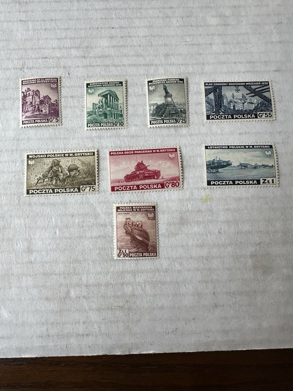 Poland Stamps - Exile Government in Great Britain WWII MNH S3K9-16