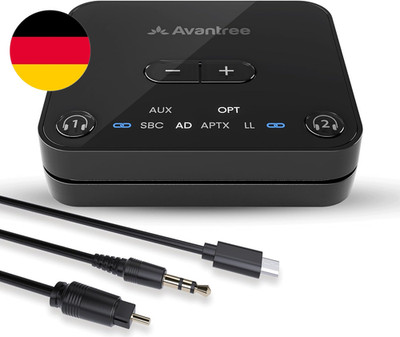 Avantree Audikast 3 - Bluetooth 5.3 Transmitter Sender Für TV Mit Optischem Oder