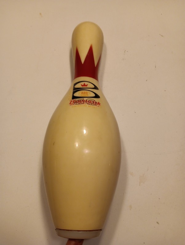 Vintage Brunswick, Score King 50, Bowling Pin, Red Crown, Plastic Coated, ABC