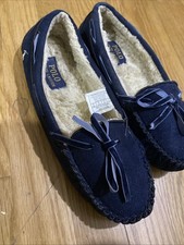 Ralph Lauren Polo Women Slippers Blue Size 9 Faux Fur China