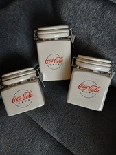 Set of 3 Gibson - Coca-Cola Storage Jars/Canisters - Sizes on description