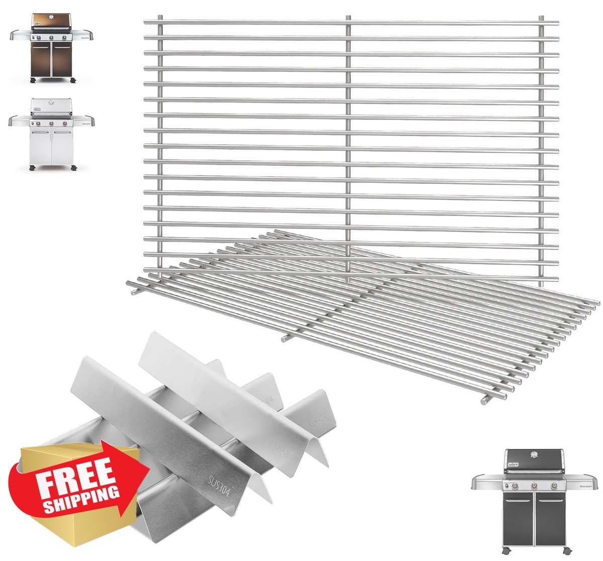 Weber Genesis 300 Grill Parts Grates Flavorizer Bars 7528 7620