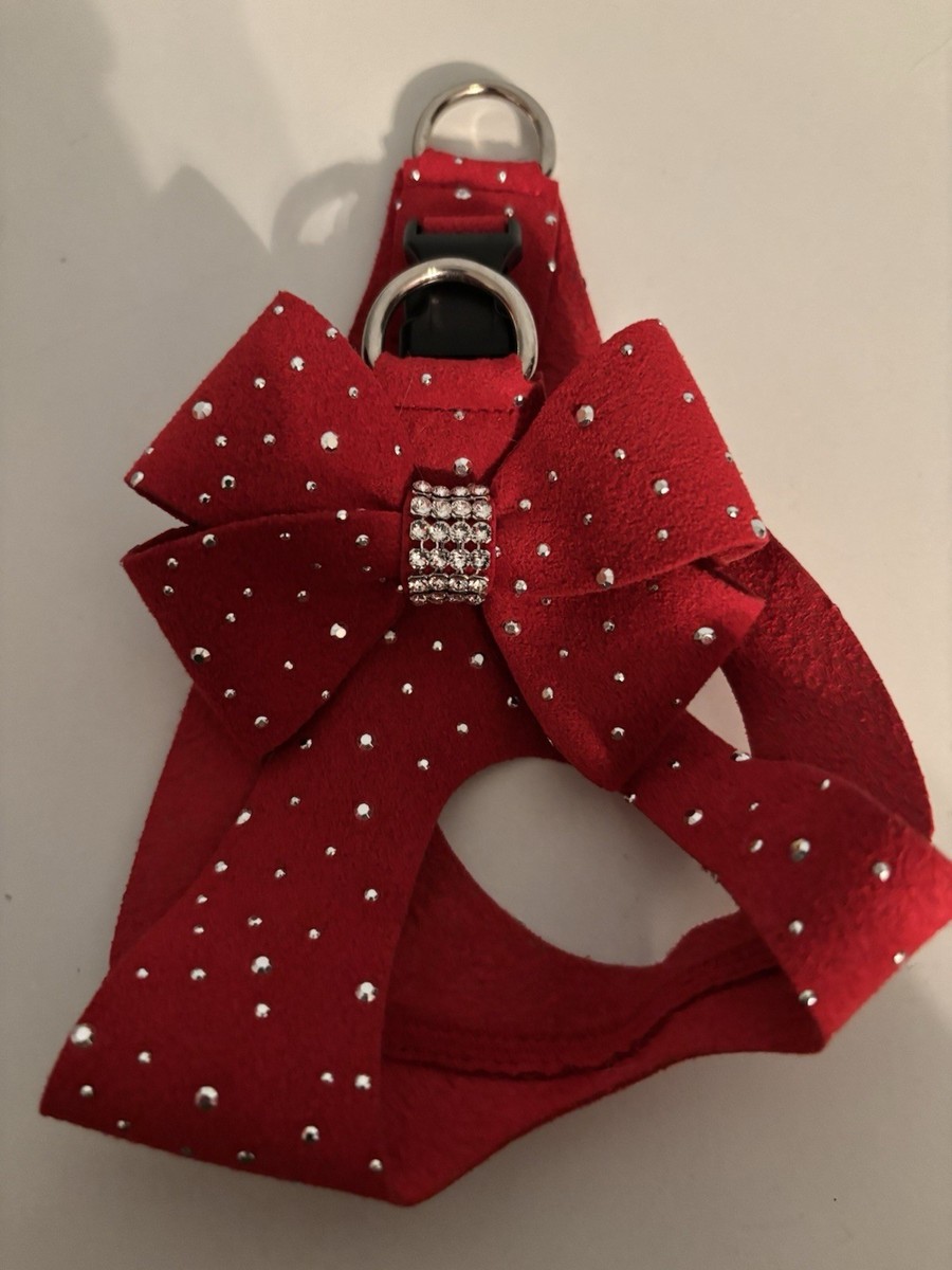 Susan Lanci Silver Stardust Red Step-in Harness with Stardust