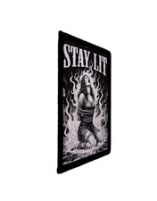 Stay Lit  Witches Burn Fire Satan Occult Patch Sew on sub