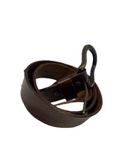 Levi Strauss  Co Leather Belt 36/90 Brass Buckle Brown Distressed VTG Western