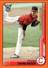 2021 Topps Big League Shane Bieber #289 Orange Cleveland Indians 33A