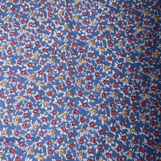 Vintage Feedsack Flour Sack Fabric Floral Remnant 11”x20”