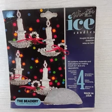The Beadery Winter Ice  Christmas Ornament Kit “Candles'' #4836 Vintage 1992 Nos