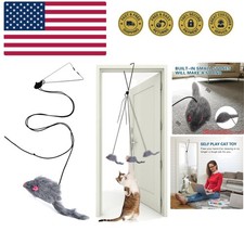 Interactive Cat Feather Toys,Retractable Teaser Toy Hanging Interactive Toys...