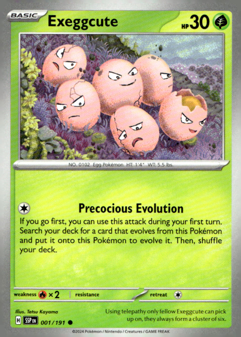 Exeggcute Common SV08: Surging Sparks 001/191 NM