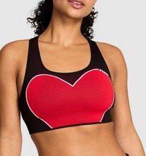 VICTORIA'S SECRET VDAY SEAMLESS HEART RACERBACK SPORTS BRA SMALL