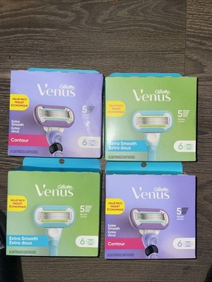 Gillette Lot Of 4 Venus Embrace Refill Cartridges - 24 Count