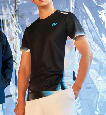 YONEX 26S/S Men's Badminton T-Shirts Sports Training Top Tee Black