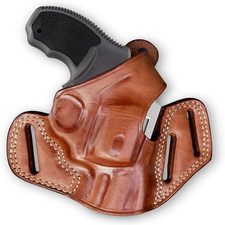 Masc Premium Leather Three Slot Pancake Owb Holster Thumb Break Fits 856 38