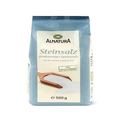Alnatura Steinsalz, 500 g, Unraffiniert, feinkörnig