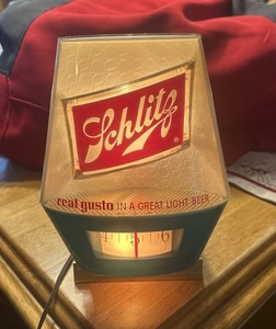 VINTAGE 1960s SCHLITZ BEER SIGN CLOCK COLOR WHEEL MOTION Cash Register WORKING!