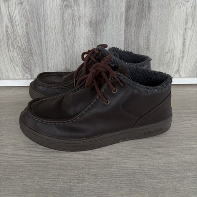 IPath Cats Leather Shoes Sneaker Mens 12 Chukka Skate Brown Y2K Fur Lined